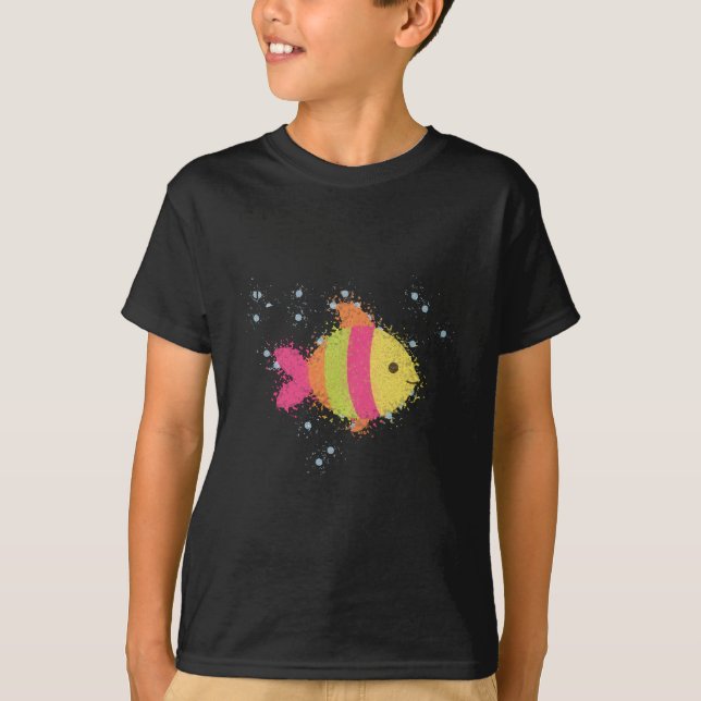 Cute Fish Cartoon T-Shirt (Front)