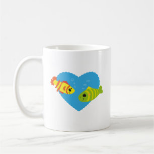Cute Fish Couple Valentine Aquarium Love Coffee Mug