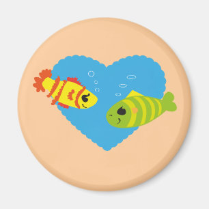 Cute Fish Couple Valentine Aquarium Love Magnet