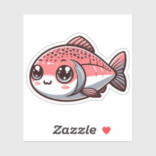 Cute Fish Custom-Cut Vinyl Stickers