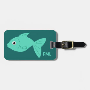 Cute Fish custom luggage tag