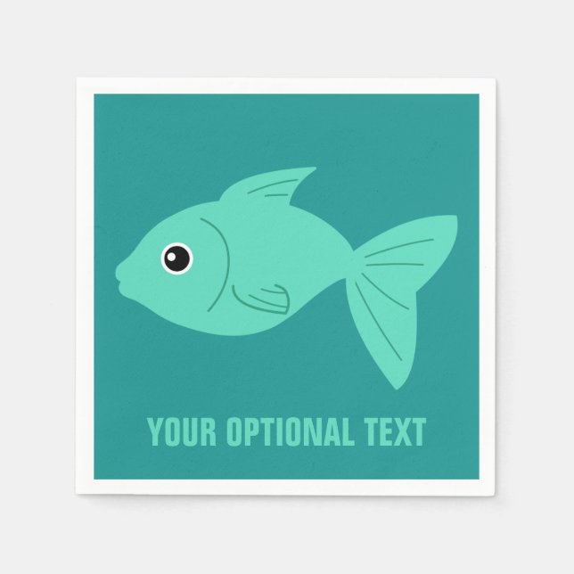 Cute Fish custom paper napkins (Front)