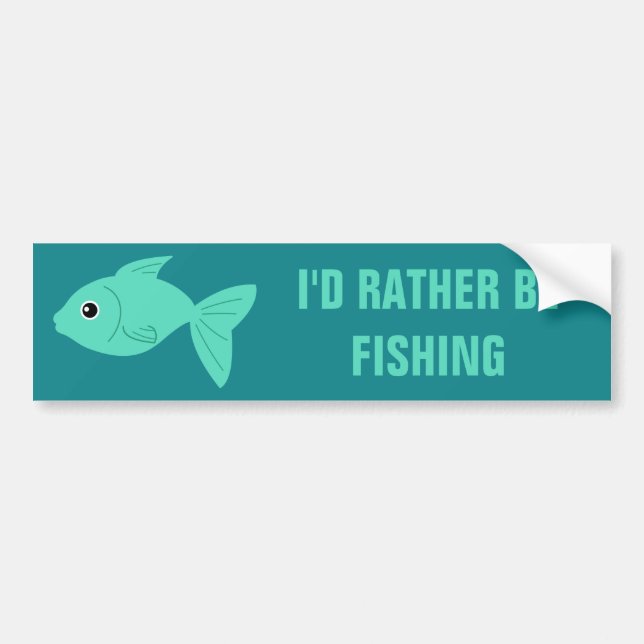 Cute Fish custom text bumpersticker Bumper Sticker (Front)