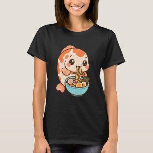 Cute Fish Eating Ramen Kawaii Food Lover Art 1 T-Shirt