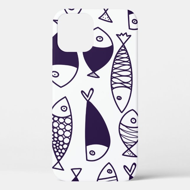 Cute fish. Kids background. Seamless pattern. Can  Case-Mate iPhone Case (Back)