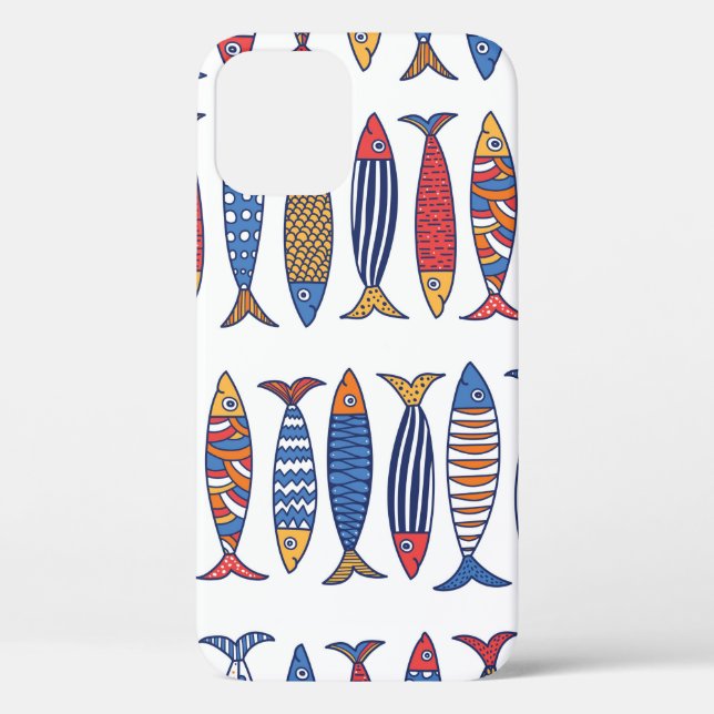 Cute fish. Kids background. Seamless pattern. Case-Mate iPhone Case (Back)