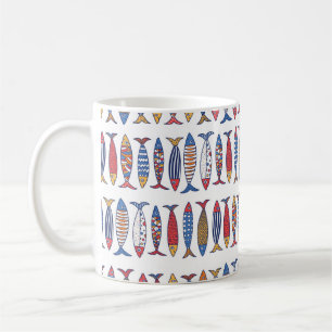Cute fish. Kids background. Seamless pattern. Coffee Mug