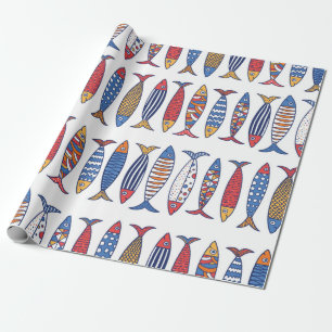 Cute fish. Kids background. Seamless pattern. Wrapping Paper