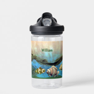 Cute Fish Underwater Ocean Custom  Water Bottle