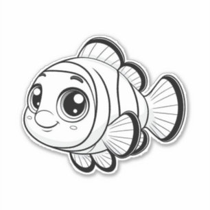 Cute fish vinyl sticker