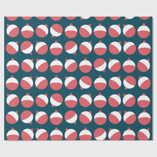 Cute Fishing Bobber Wrapping Paper  (Flat)