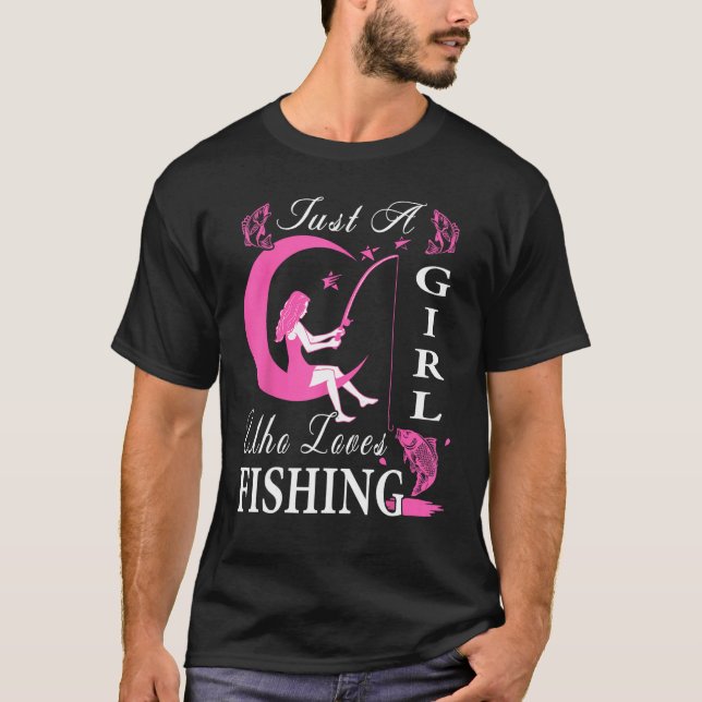 Cute Fishing For Women Girls Kids Fisher Fisherman T-Shirt (Front)