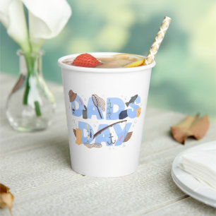 Cute Fishing Lover Father’s Day Paper Cups