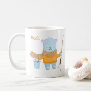 Cute Fishing Polar Bear Kid Cocoa Mug