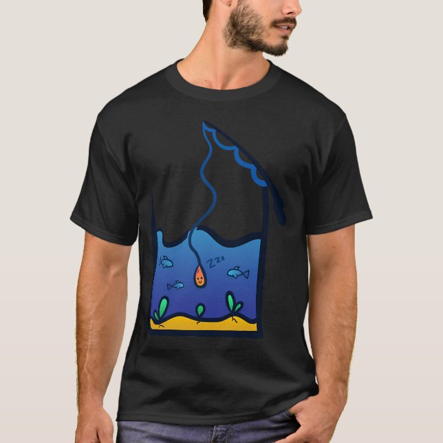Cute Fishing Worm T-Shirt (Front)