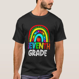 Cute Fist Day Of School 7th Grade Rainbow Teacher T-Shirt