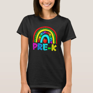 Cute Fist Day Of School Pre K Rainbow Teacher T-Shirt
