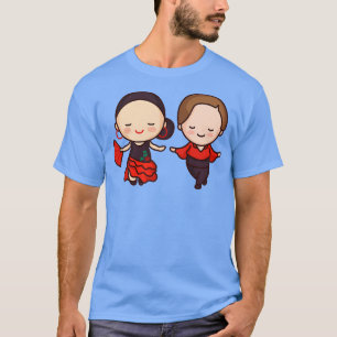 Cute Flamenco Dancer Couple Characters T-Shirt