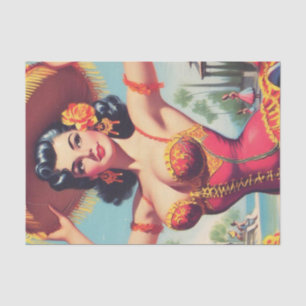 Cute Flamenco Pin-up Tissue Paper