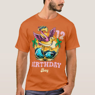 Cute Flamingo 12th Birthday Boy T-Shirt