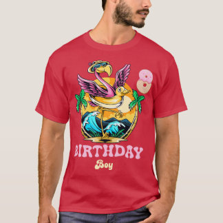 Cute Flamingo 8th Birthday Boy T-Shirt
