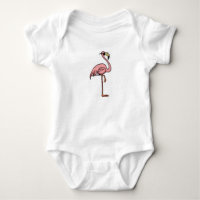 cute flamingo baby bodysuit