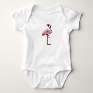 cute flamingo baby bodysuit