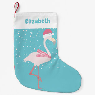 Cute Flamingo Christmas Small Christmas Stocking
