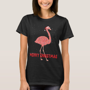 Cute flamingo Christmas Tree Lights T-Shirt