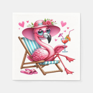 Cute Flamingo clipart Napkin