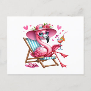 Cute Flamingo clipart Postcard