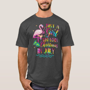 Cute Flamingo Funny Just A Girl Who Loves T-Shirt