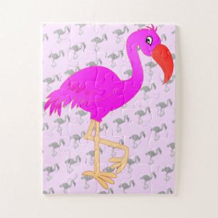Cute Flamingo - Happy - Jigsaw Puzzle