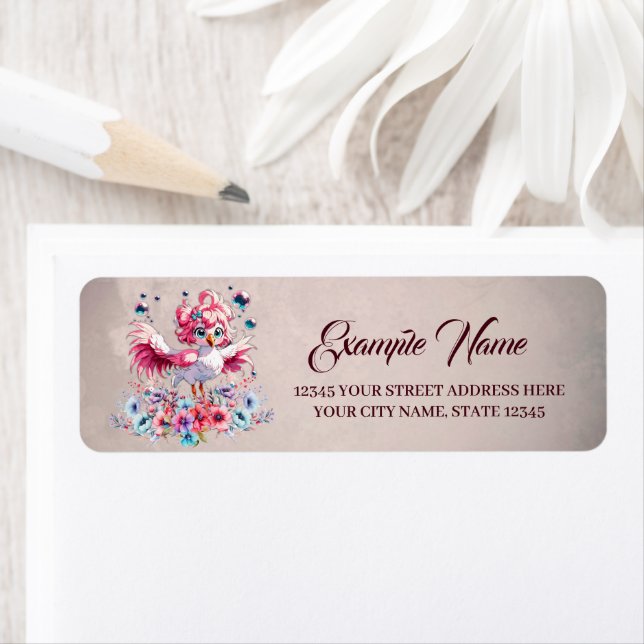 Cute flamingo in cartoon style,  (Insitu)