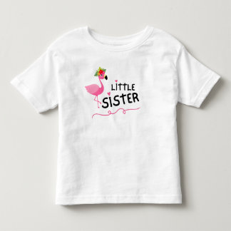 Cute Flamingo Little Sister Toddler T-Shirt