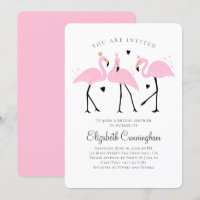 Cute Flamingo Princess Bridal Shower