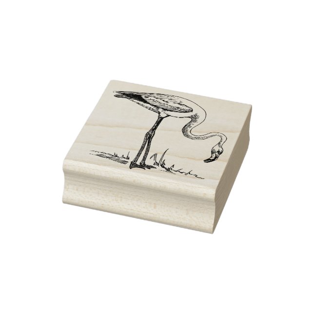 Cute Flamingo Rubber Stamp (Stamp)
