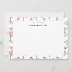 Cute Flamingo Summer Note Cards