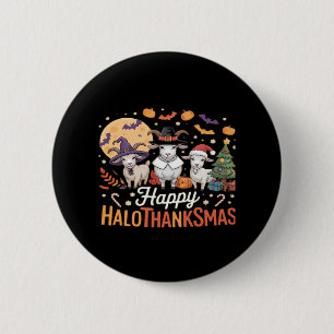 Cute Flamingo Thanksgiving I'm Not a Turkey! Funny 6 Cm Round Badge