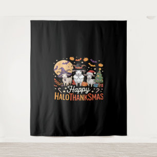 Cute Flamingo Thanksgiving I'm Not a Turkey! Funny Tapestry