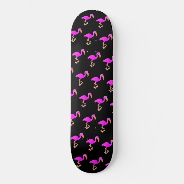 Cute Flamingos - Happy Skateboard (Front)