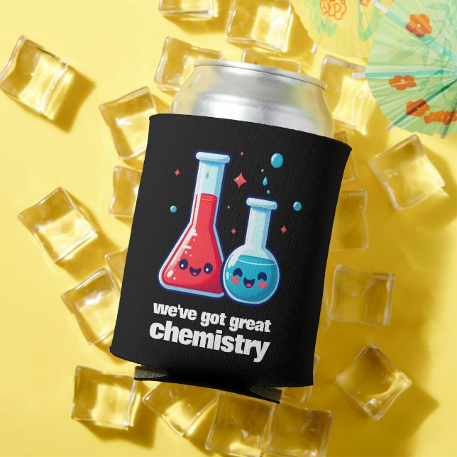 Cute Flask & Tube We've Got Great Chemistry Can Cooler (In Situ Summer)