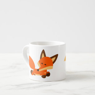 Cute Fleet Cartoon Fox Espresso Mug