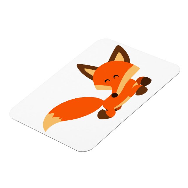 Cute Fleet Cartoon Fox Flexible Magnet (Left Side)