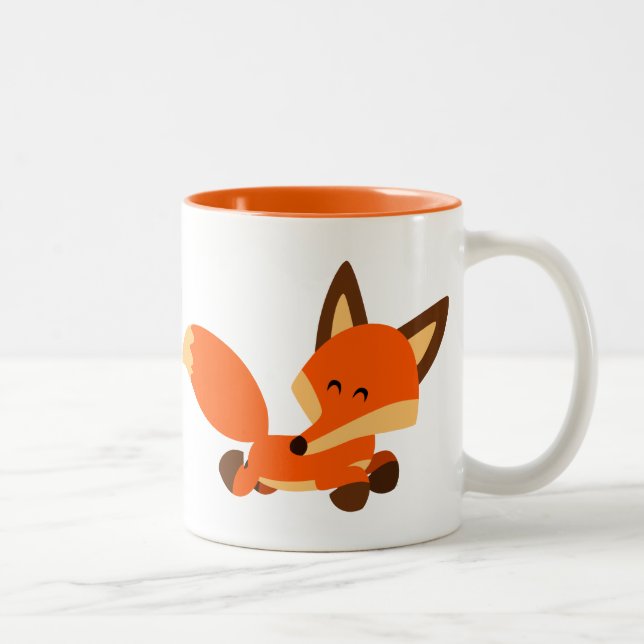 Cute Fleet Cartoon Fox Mug (Right)