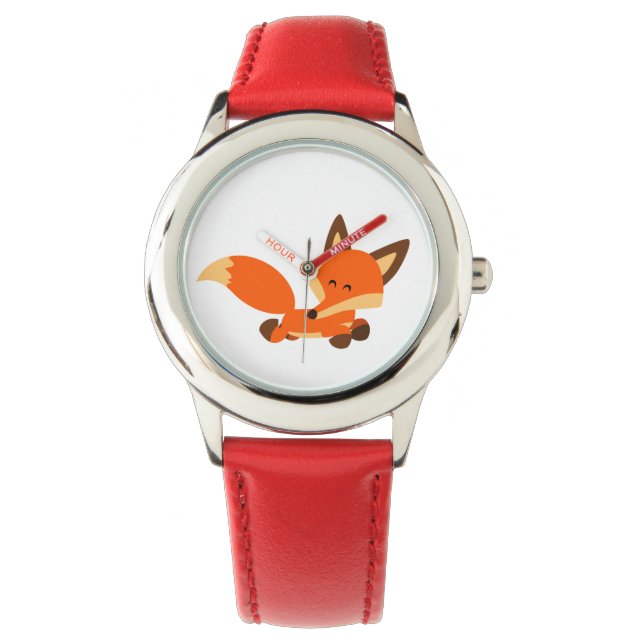 Cute Fleet Cartoon Fox Watch (Front)