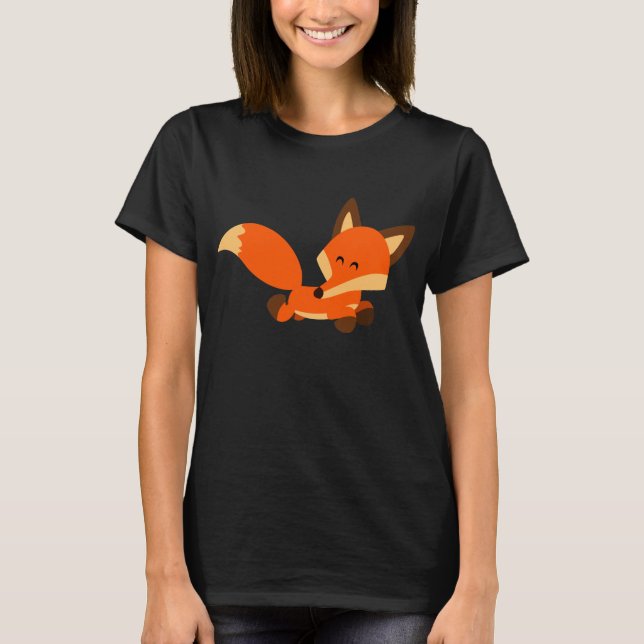Cute Fleet Cartoon Fox Women T-Shirt (Front)