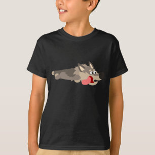 Cute Fleet Cartoon Wolf Children T-Shirt