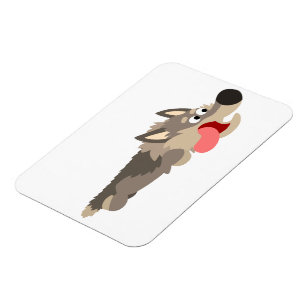 Cute Fleet Cartoon Wolf Flexible Magnet
