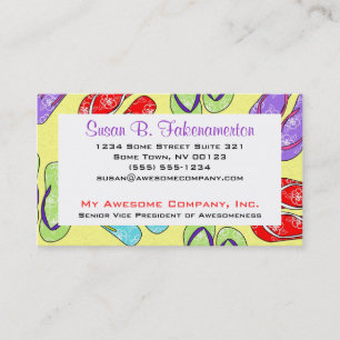 Cute Flip Flop Beach Theme Business Card